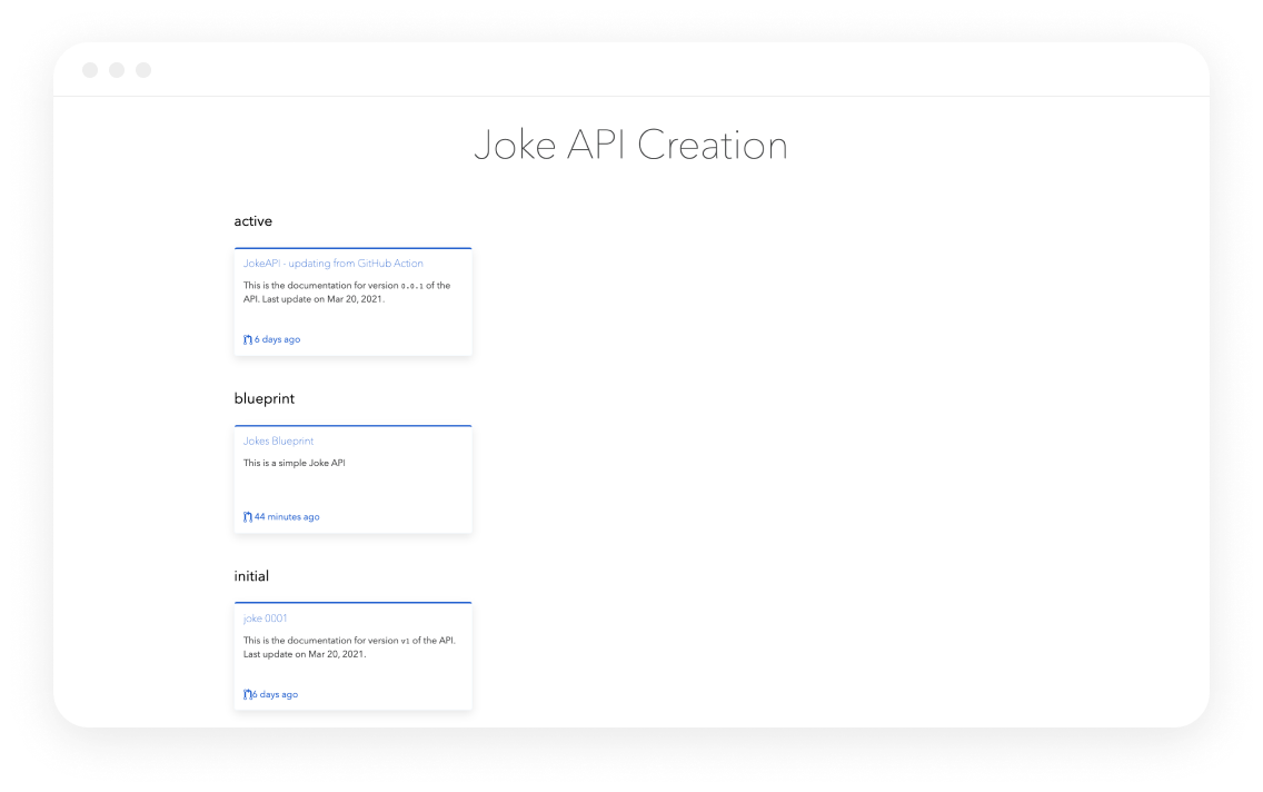 Bump Joke API hub by category screen