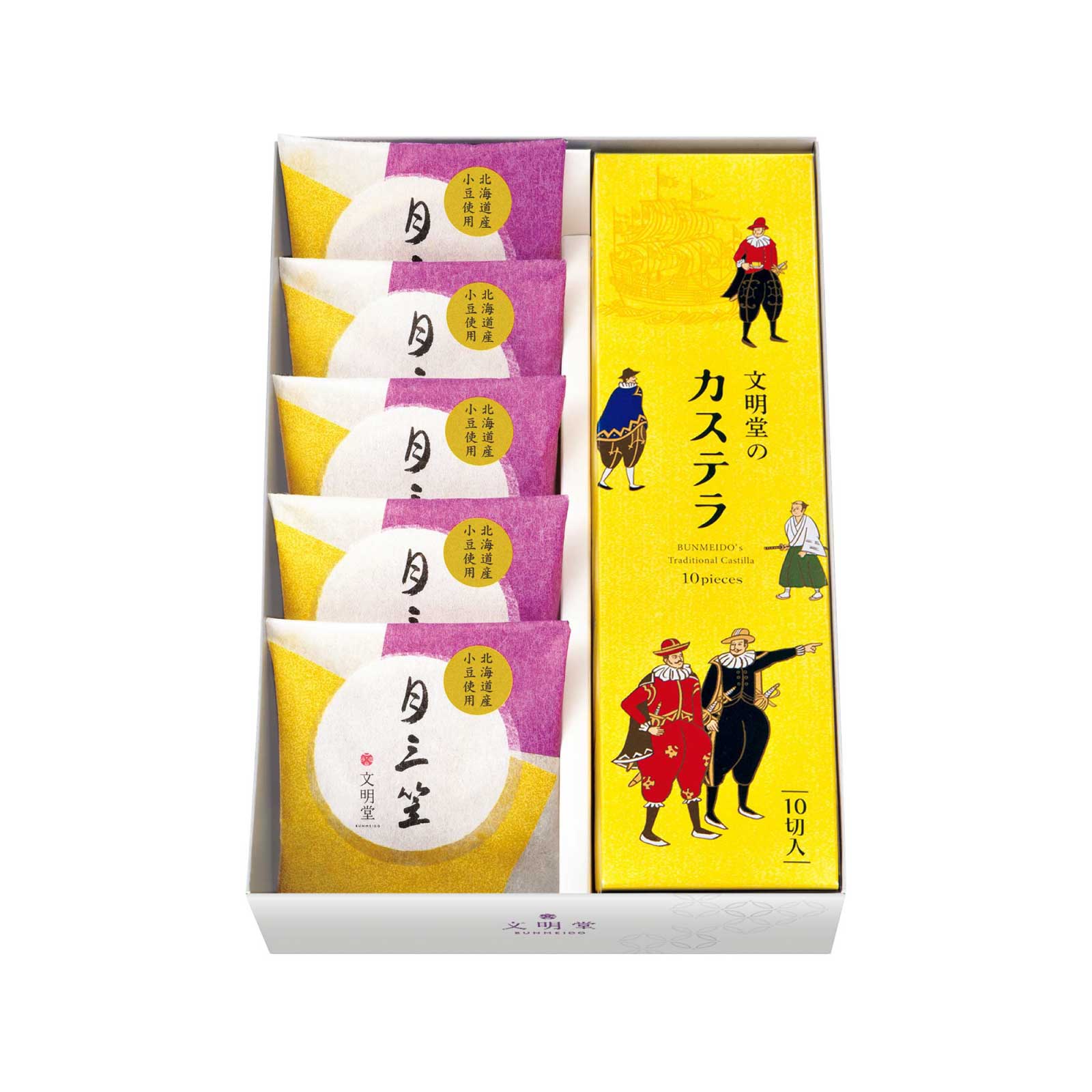 文明堂のカステラ・月三笠詰合せ/CT1号/文明堂のカステラ1A号 1本・月三笠 5個