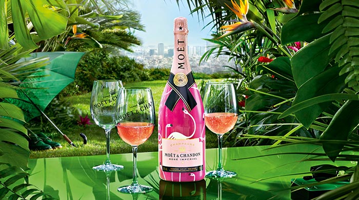 Flirting with flamingos: Moët Rosé’s new limited edition look