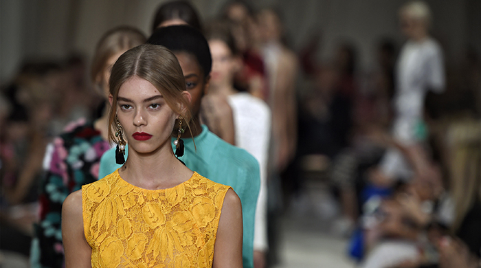 NYFW SS16 Day 6: Metallic hair embellishments and statement lips