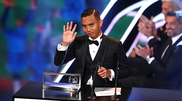 Mohd Faiz Subri is the first Malaysian to win the FIFA Puskas Award for best goal