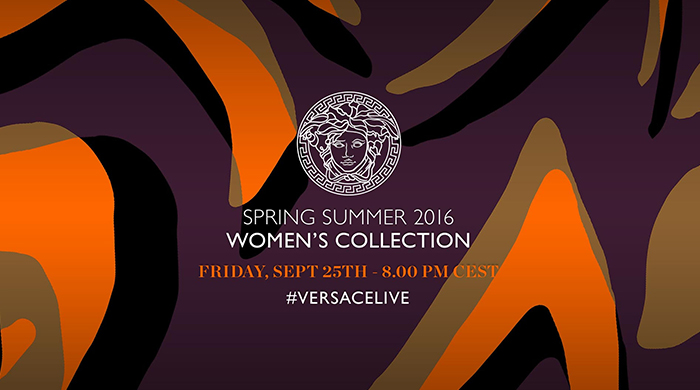 MFW SS16: Versace Livestream