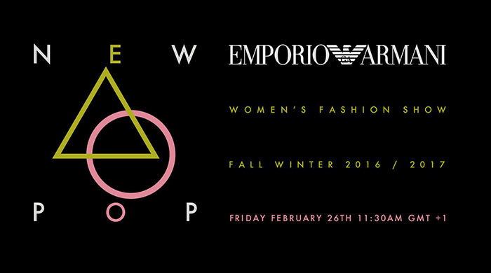 Watch the Emporio Armani AW16 livestream here