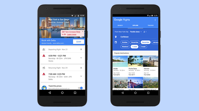 Google Flights will help you find cheaper tickets