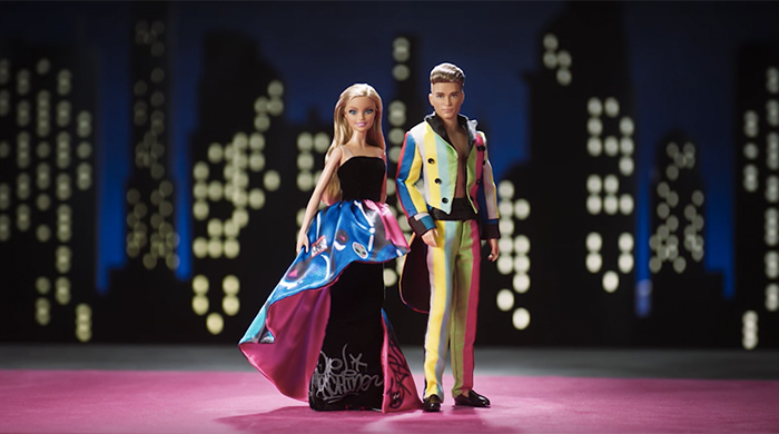 Plastic fantastic: Barbie Ken gift set Moschino |