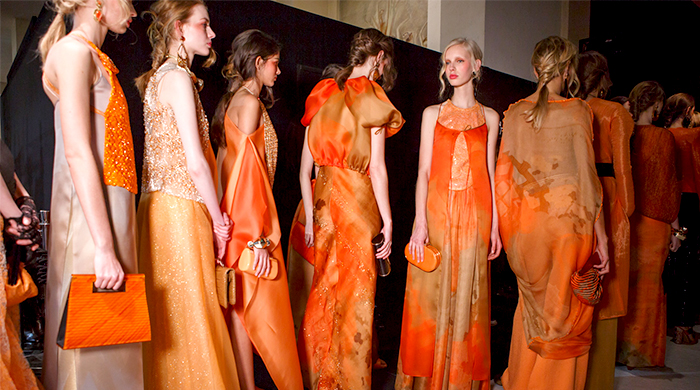 Armani Privé SS17 Couture proves that orange can be the new black