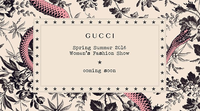 MFW SS16: Watch the Gucci show live