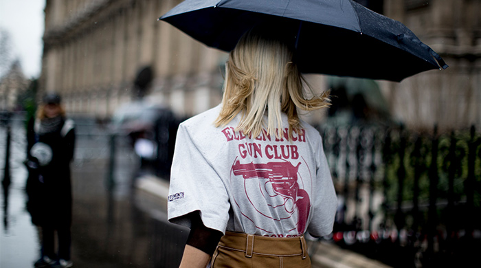 Paris Fashion Week AW17: Strong shoulder game on the streets