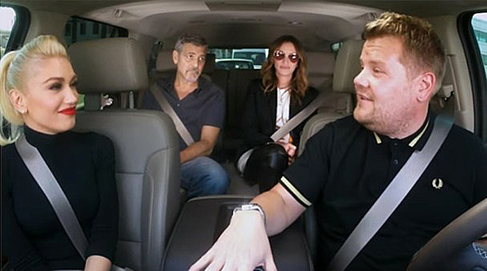 Watch: Carpool karaoke with Gwen Stefani, George Clooney and Julia Roberts