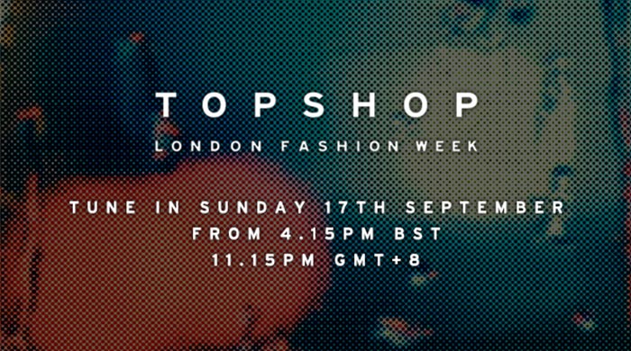 Catch the Topshop London Fashion Week Collection livestream here