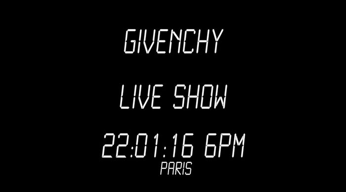 Paris Men’s Fashion Week: Watch Givenchy AW16 live