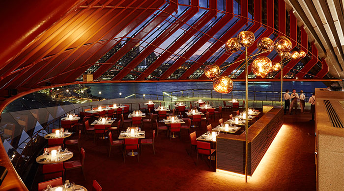 Dining in the Sydney Opera House at a place called Bennelong Restaurant