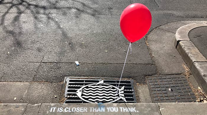 What’s up with the red balloons tied to drains in Sydney?