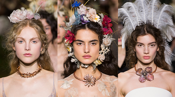 Floral crowns get a reboot at Dior Spring 2017 Couture