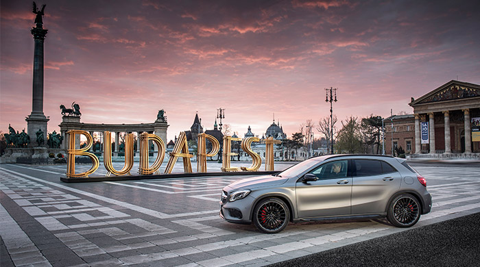 The right side of the road: Driving a Mercedes-Benz compact car in Budapest