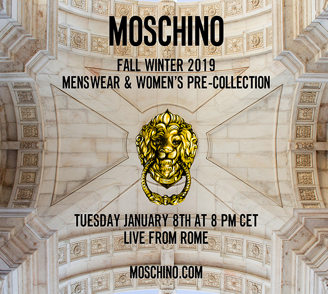 Watch the Moschino AW19 menswear & women’s pre-collection livestream here