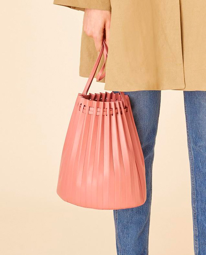 Mansur Gavriel Pleated Leather Tote