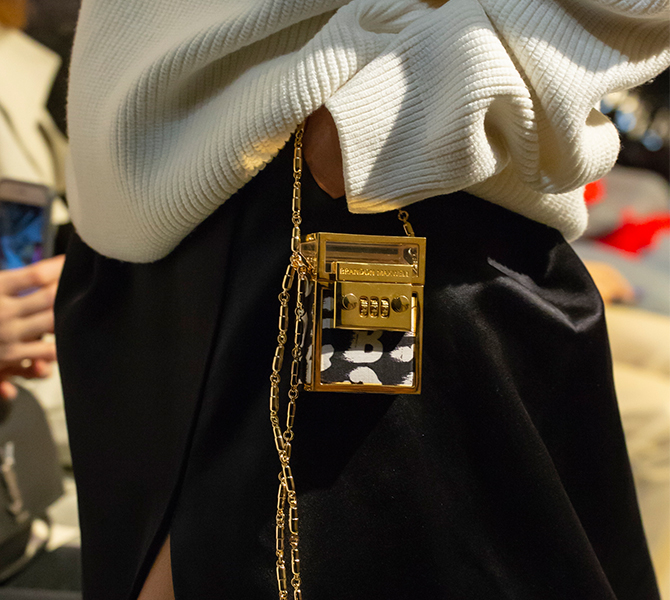 Accessory of the day: Brandon Maxwell’s AW19 locked cigarette case