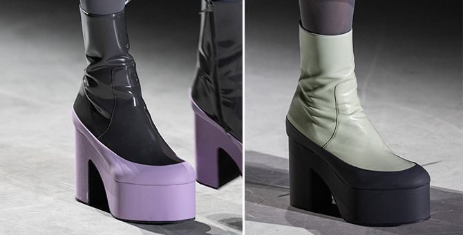 Accessory of the day: Dries Van Noten’s AW19 two-toned platform boots