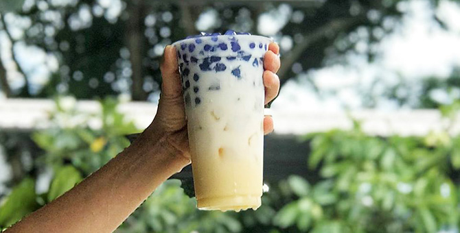 This cafe in PJ is offering White Rabbit Milk Tea with Butterfly Pea Boba