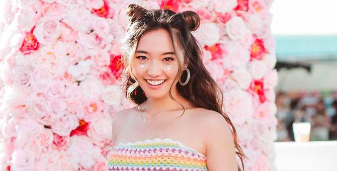 Trending: Face embellishment is the new pastel hair at Coachella 2019