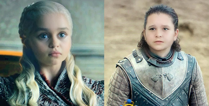 How the Game of Thrones characters look like with the Snapchat baby/gender swap filters
