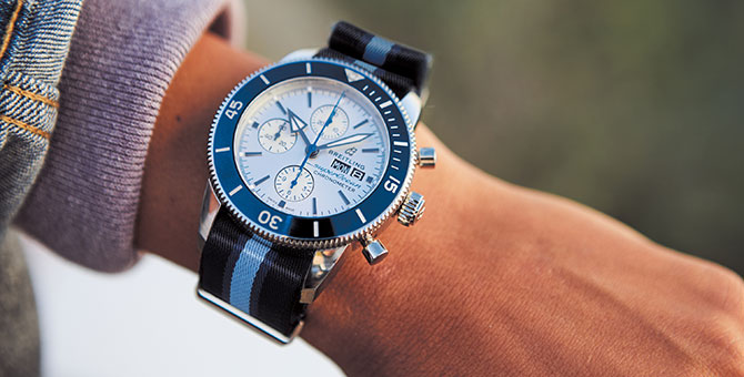 This limited-edition Breitling Superocean Heritage is born of a meaningful commitment