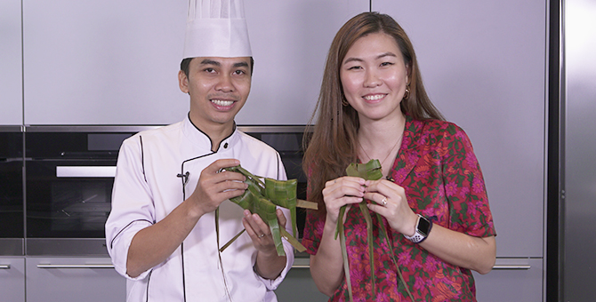 Side by Side Challenge: Weaving a ketupat