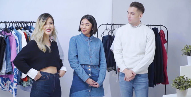 Who’s got style? Talitha Tan and Mark O’dea put their fashion skills to the test with Uniqlo’s Denim collection