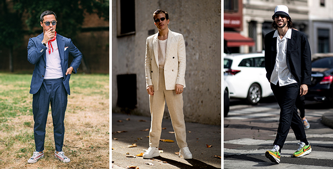 Attention guys: This is the right way to wear a suit with sneakers | BURO.