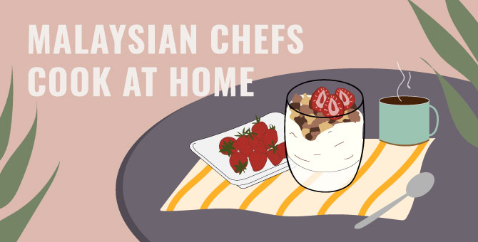 Malaysian Chefs Cook at Home: Upside-down cheesecake by Chef Marcus Low, MadHatter Desserts