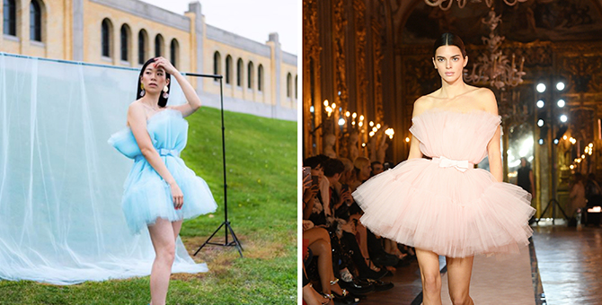 An Instagram influencer made her own Giambattista Valli x H&M tulle dress