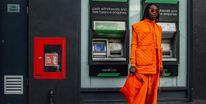 Orange is the new black: All the eye-catching street style at London Men’s Fashion Week AW20