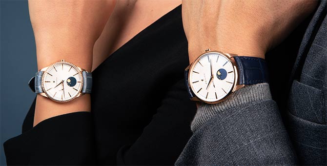 Perfect the art of subtle couple dressing with his and hers timepieces