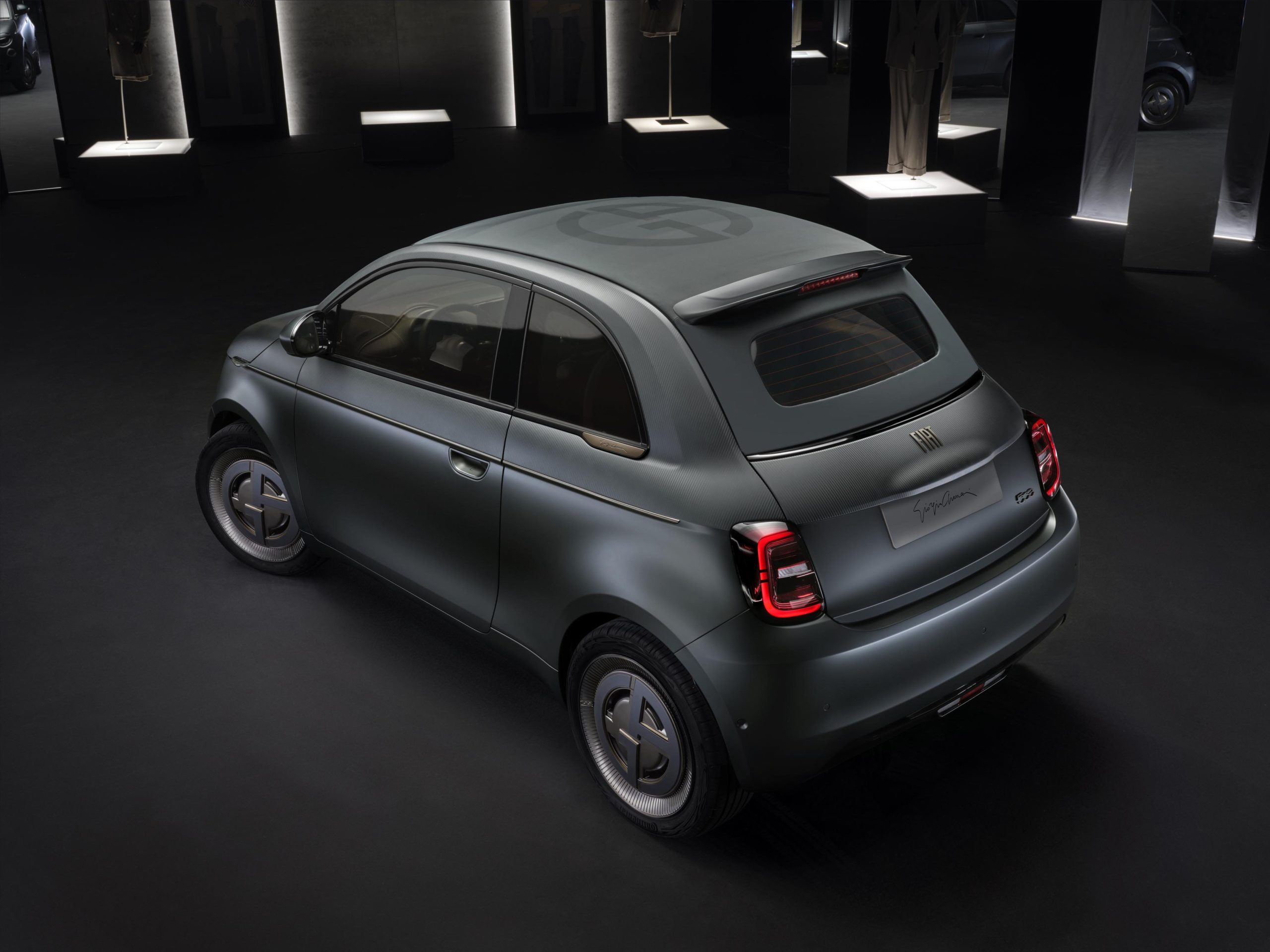 Introducing the sustainable Fiat 500 model, exclusively designed by Giorgio Armani