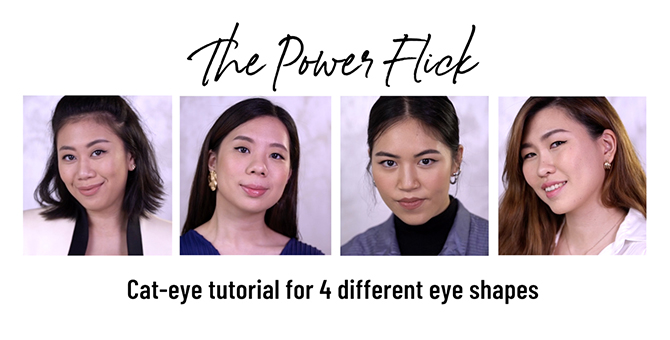 The Power Flick: Winged eyeliner for four different eye shapes