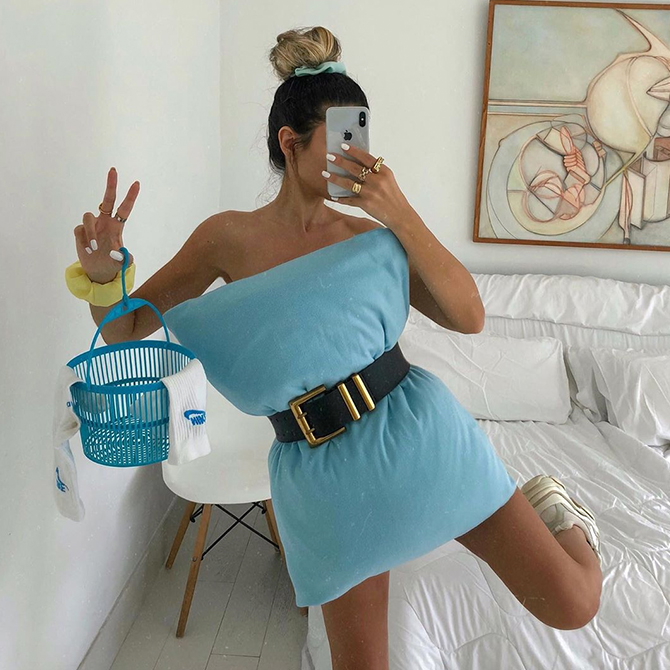 The Pillow Dress Challenge on Instagram Is an Unexpected Fashion Trend