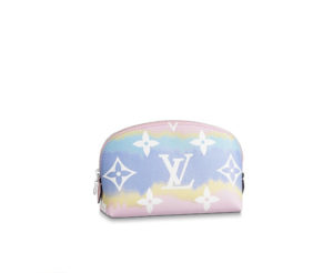 Pre-owned Louis Vuitton Cosmetic Pouch Lv Escale Bleu