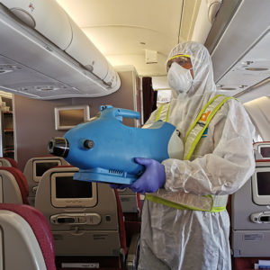 Malaysian Airlines cabin disinfection