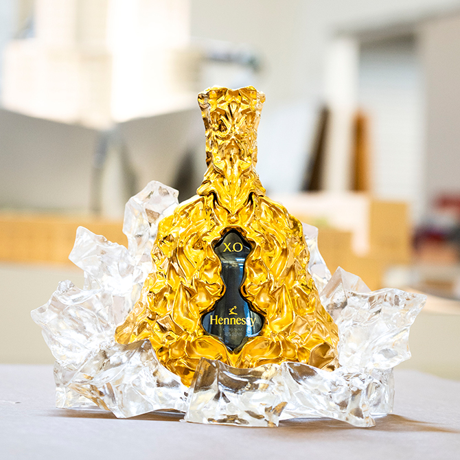 Hennessy X.O’s 150th-anniversary bottle receives the iconic Frank Gehry treatment