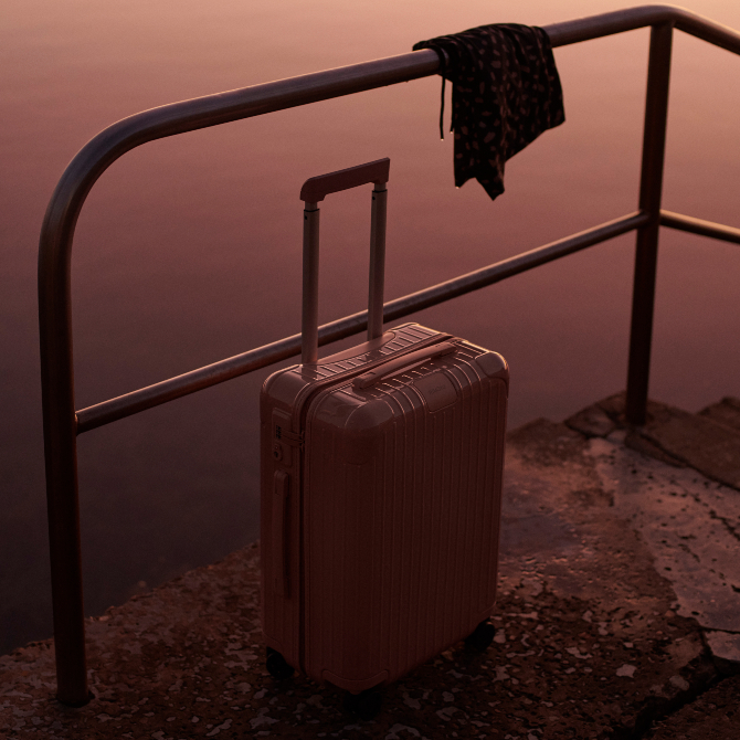 RIMOWA Essential Cabin in Desert Rose  Rimowa, Pink suitcase, Rimowa  luggage