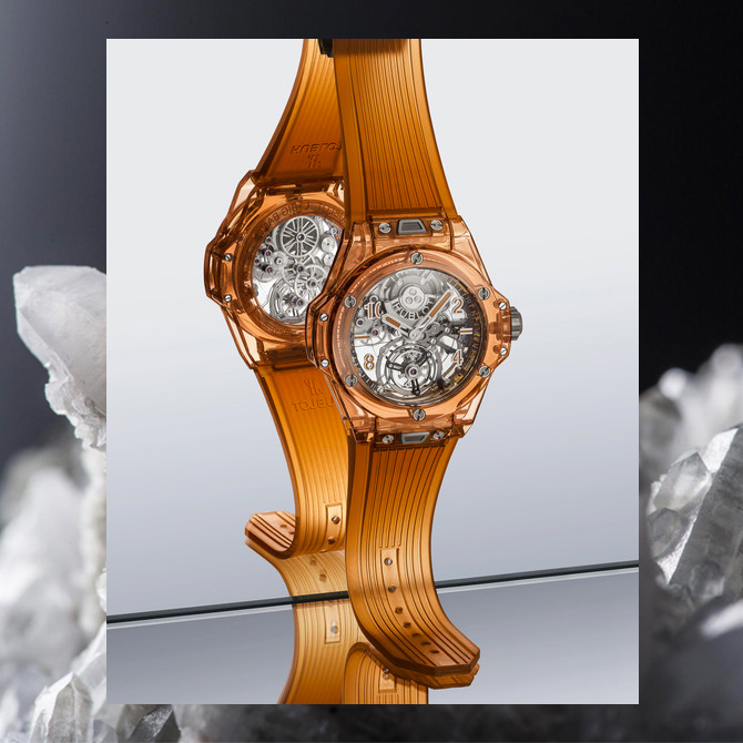 The new Hublot Big Bang Tourbillon Automatic Orange Sapphire is truly a work of art