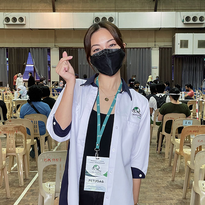 Daiyan Trisha on volunteering at a vaccination centre (PPV): “It helped my mental health”