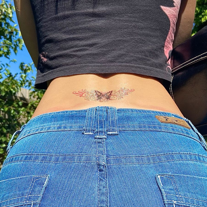 Buy Tramp Stamp Tribal Temporary Tattoos Online in India - Etsy