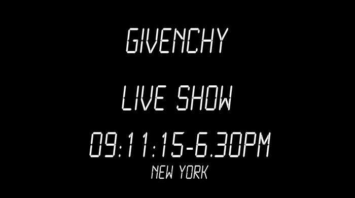 NYFW: Watch the Givenchy SS16 live stream here