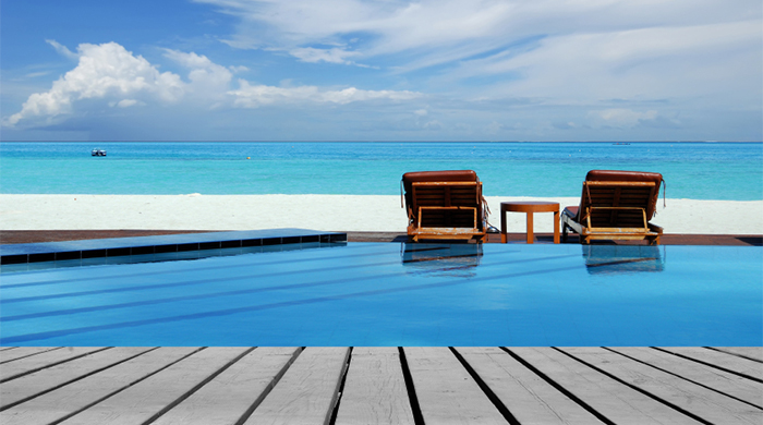 Sit back and unwind in these exquisite beach cabanas