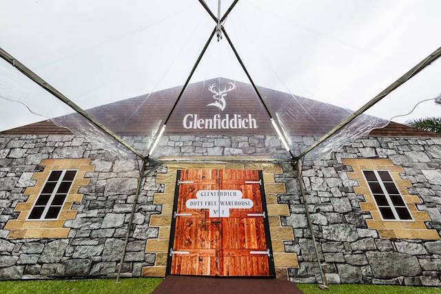 Tents set up on the grounds of Carcosa Seri Negara to mimic the distillery