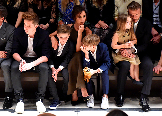 Brooklyn, Romeo, Victoria, Cruz, Harper and David Beckham