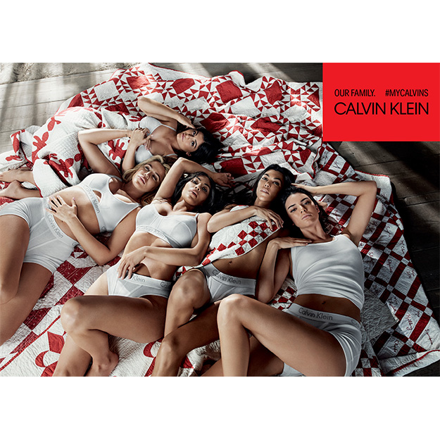 Calvin Klein Underwear SS18 campaign featuring the Kardashian-Jenners