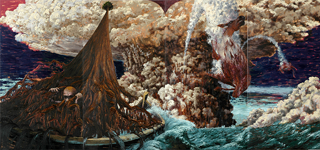 Pilihan. Oil on Canvas. 305cm x 684cm. 2005